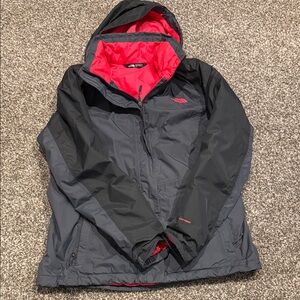 The North Face Black and Pink Hooded Jacket